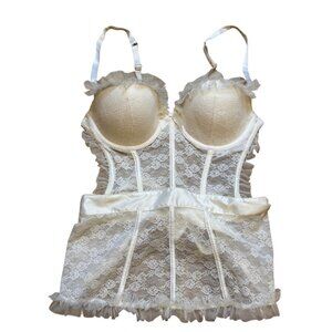 Victorias Secret I Do White Bridal Sexy Maid 36C